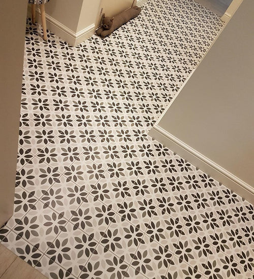 Vloertegel Revoir Paris La Madeleine Lyla Noir 20x20 cm