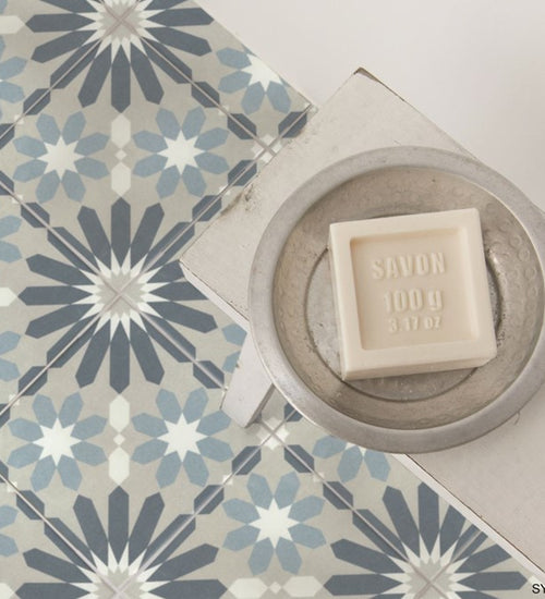 Vloertegel Revoir Paris La Madeleine Syrah Bleu 20x20 cm