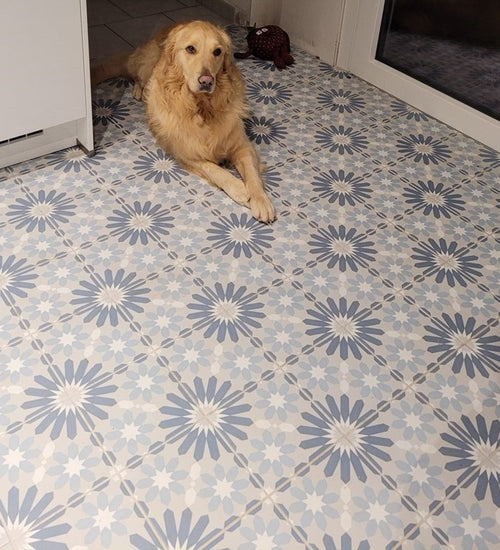 Vloertegel Revoir Paris La Madeleine Zelie Bleu 20x20 cm