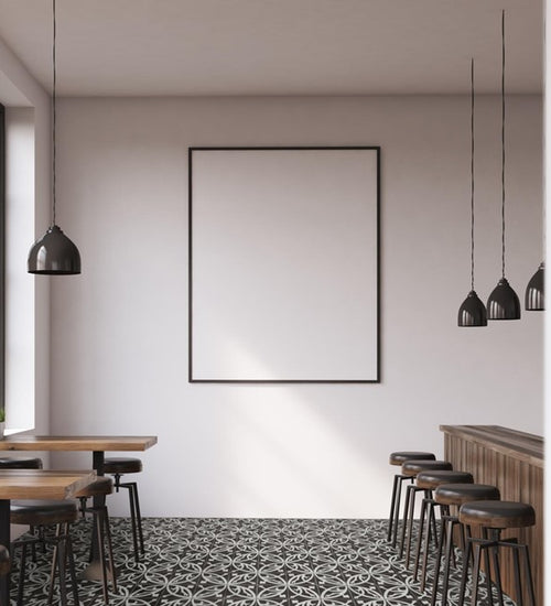 Vloertegel Revoir Paris La Madeleine Zelie Noir 20x20 cm