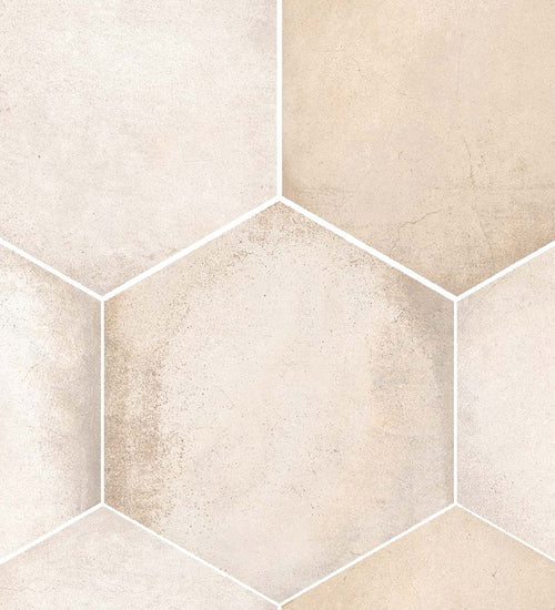 Vloertegel Vives Laverton Hexágono Bampton Arena 23x26,6 cm