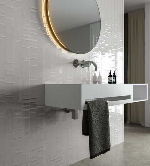 Wandtegel Cifre Lexa Sage Brillo 7,5x30 cm