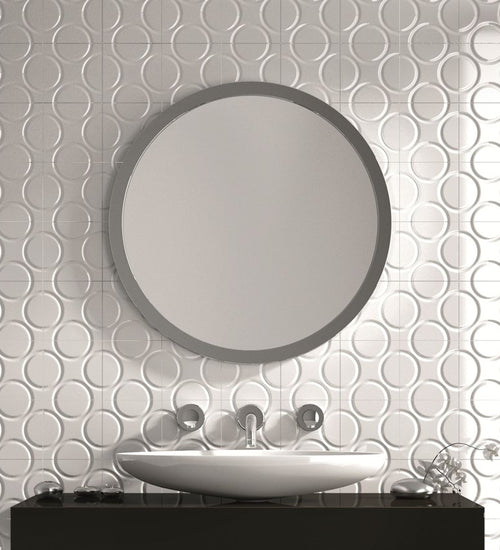 Wandtegel Adex Neri Liso Geo Blanco Z 15x15 cm