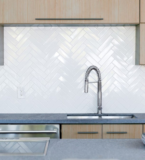 Wandtegel Adex Neri Liso Geo Blanco Z 15x15 cm