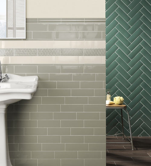Wandtegel Natucer London Sage 7,2x22,2 cm
