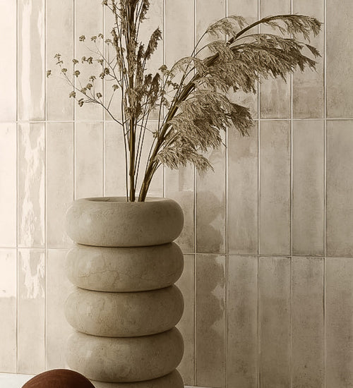 Wandtegel Novabell Fusion Beige glans 6x25 cm