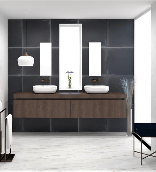 Vloertegel Villeroy & boch Centuryunlimite Zwart mat 60x60 cm