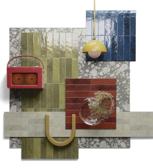 Wandtegel Villeroy & boch Urban art Rood glans 6x25 cm