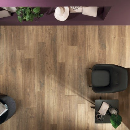 Vloertegel Sichenia Silvis Bruin mat 30x120 cm