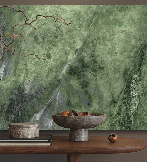 Vloertegel Geo tiles Amazona Groen glans 60x120 cm