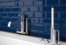 Wandtegel Altair Madrid Metro Azul Cobalto Brlllo 10x20 cm