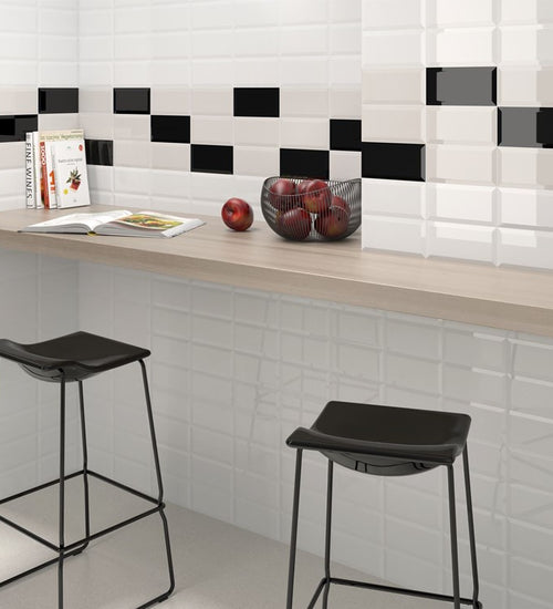 Wandtegel Altair Madrid Metro Blanco Mate 7,5x7,5 cm Hoekjes