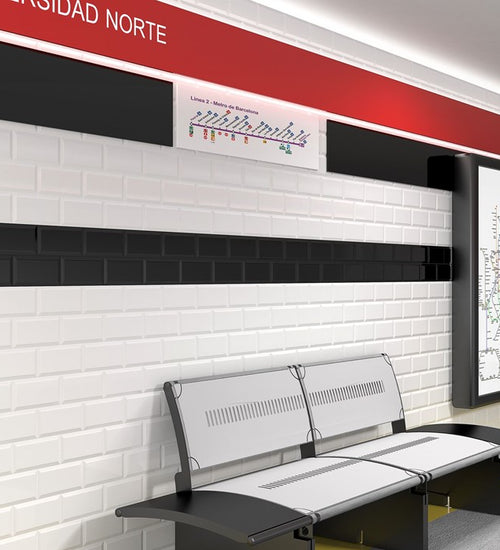 Wandtegel Altair Madrid Metro Borgona Brillo 7,5x15 cm