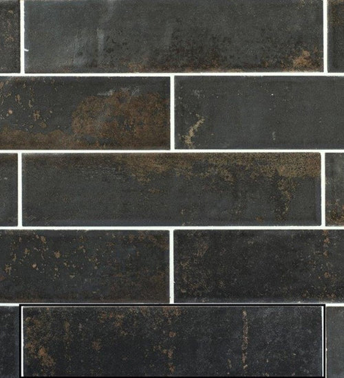 Wandtegel Carmen Magnetism Graphite 6,3x25 cm