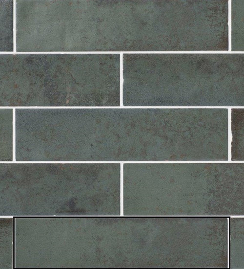 Wandtegel Carmen Magnetism Green 6,3x25 cm