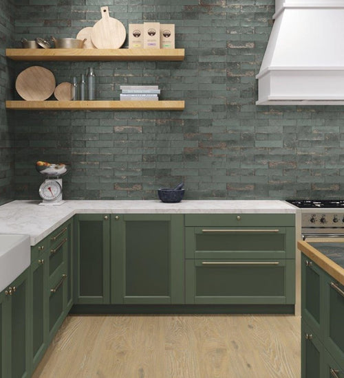 Wandtegel Carmen Magnetism Green 6,3x25 cm