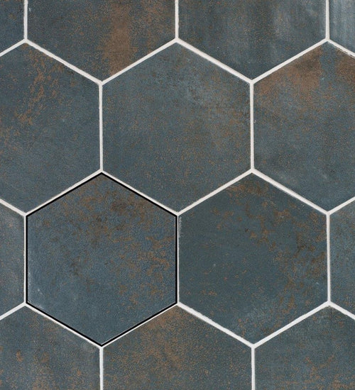 Wandtegel Carmen Magnetism Hexa Blue 13,9x16 cm