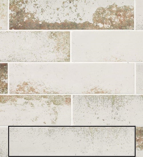 Wandtegel Carmen Magnetism White 6,3x25 cm