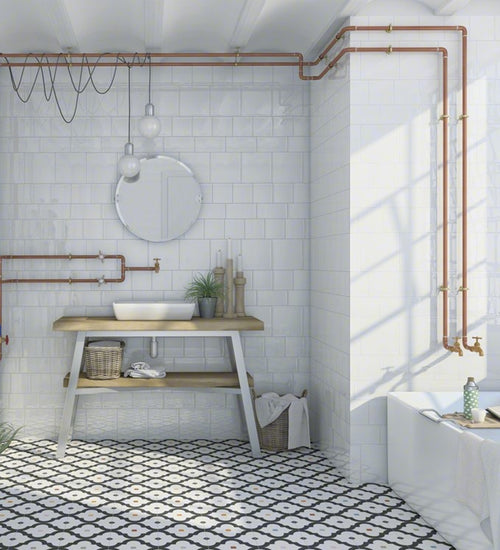 Vloertegel Vives Maori Ladakhi Grafito Mix 20x20 cm