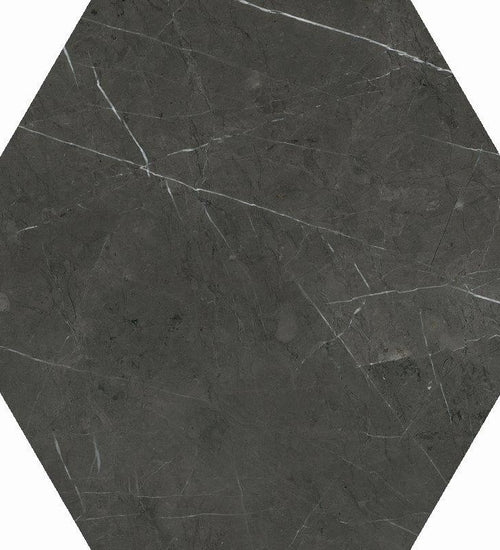 Sampletegel Cifre Marble Line Hexagono Marquina Brillo