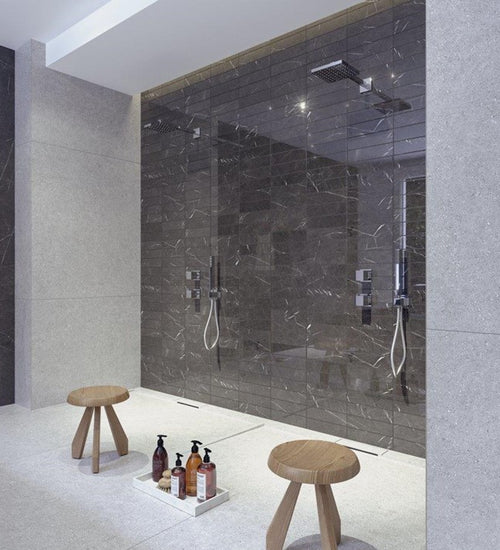 Wandtegel Cifre Marble Line Hexagono Marquina Brillo 15x17 cm