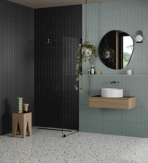 Wandtegel Quintessenza Marea Nero Matt 7,5x30 cm