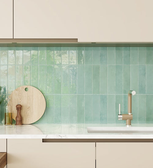Wandtegel Estudio Ceramico Maris Fresh Mint 6,2x25 cm