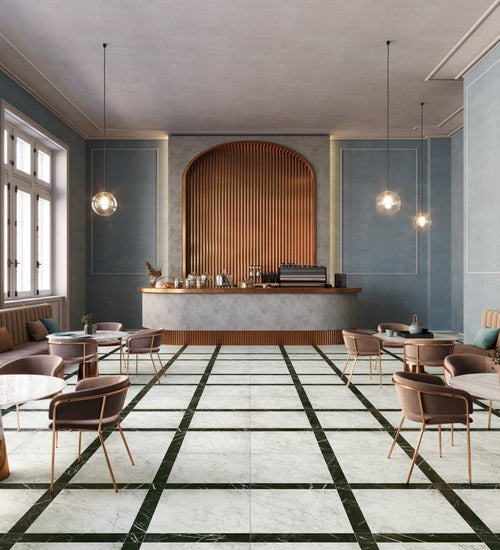 Vloertegel Unicomstarker Marmorea Bardiglio Ret. 10x60 cm