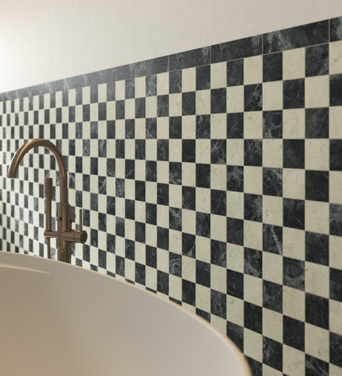 Vloertegel Unicomstarker Marmorea Verde Alpi Ret. 7,5x7,5 cm