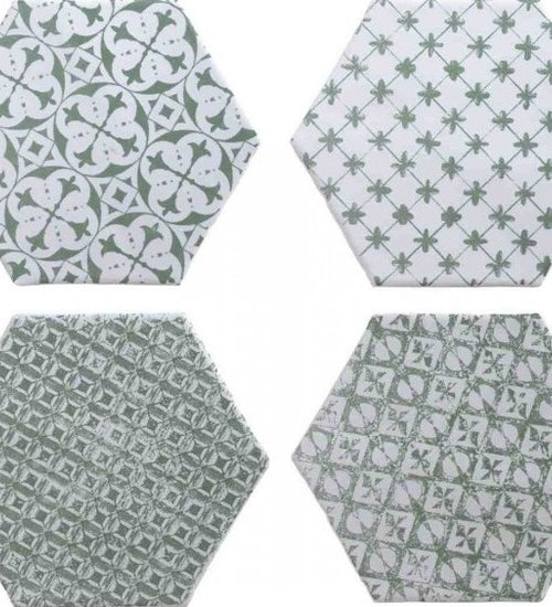 Wandtegel Cevica Marrakech 4 Décor mix Verde 15x15 cm