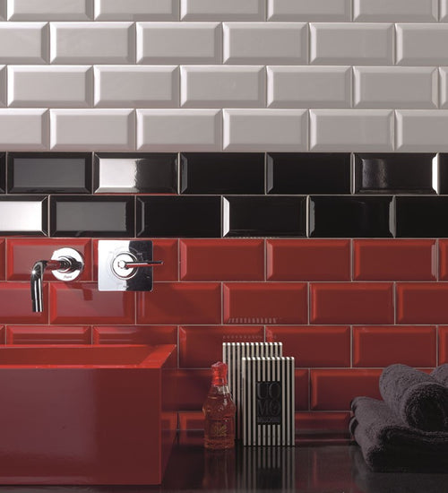 Wandtegel Cevica Marrakech Metro Blanco Brillo 7,5x15 cm