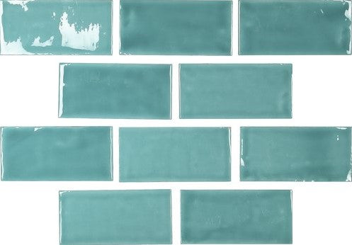 Wandtegel Carmen Memories Liso Acqua 6,5x13 cm