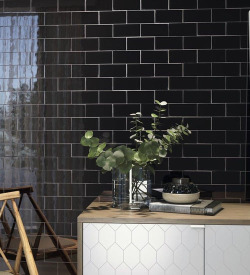 Wandtegel Carmen Memories Liso Night 6,5x13 cm