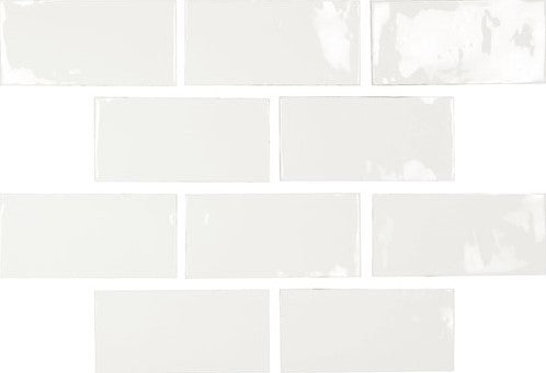 Wandtegel Carmen Memories Liso White 6,5x13 cm