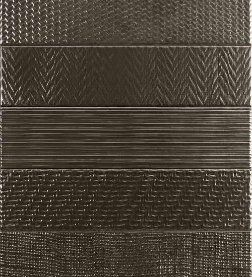 Wandtegel Tonalite Metal Decoro Carving (Mix) Platinum 10x40 cm