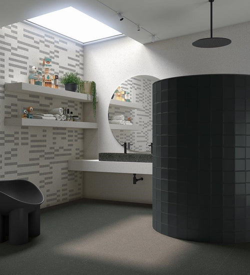 Vloertegel Vives Micra-R Grafito 80x80 cm