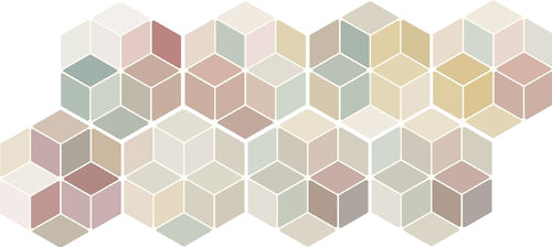 Vloertegel Quintessenza Minima8.6 Multi Color 17x15 cm