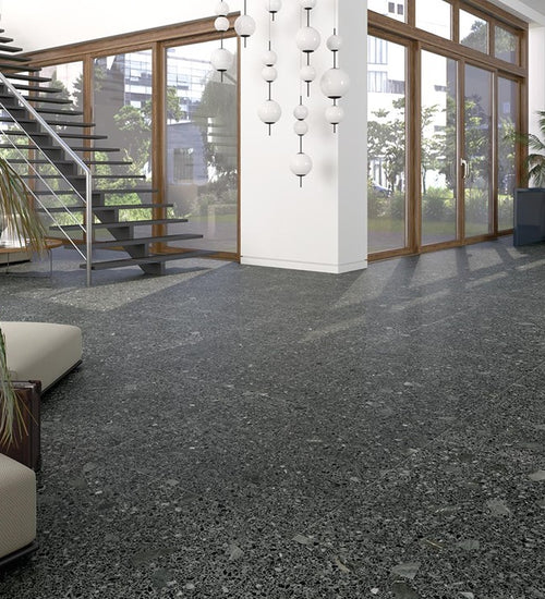 Vloertegel Arcana Miscela-R Grafito 80x80 cm