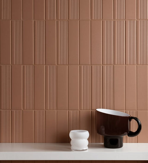 Wandtegel Quintessenza Modulo Mattone Inciso 5,6x23,2 cm