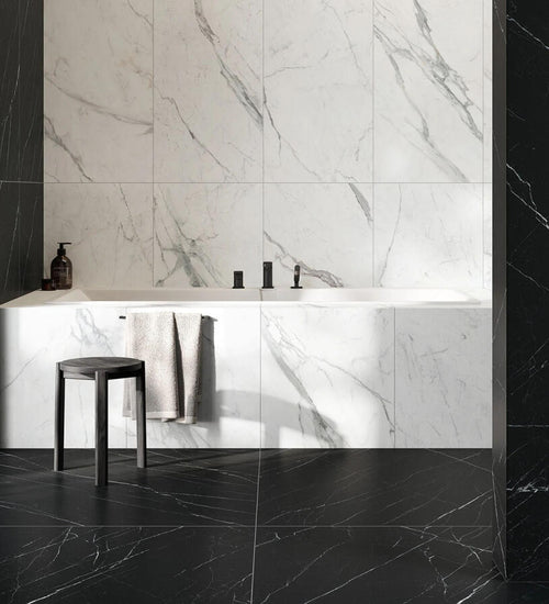 Vloertegel Villeroy & boch Marble selection Zwart mat 120x120 cm