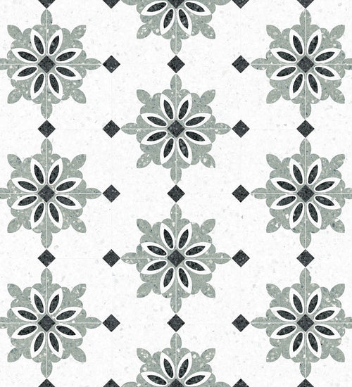 Vloertegel Vives Niza Octogono Antibes Verde 20x20 cm