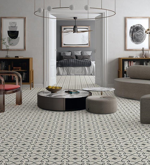 Vloertegel Vives Niza Octogono Garde Gris 20x20 cm