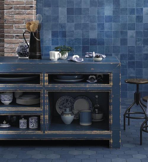 Vloertegel Carmen Nomade Blue 13,9x16 cm