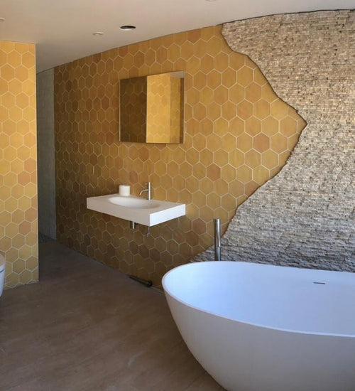 Vloertegel Carmen Nomade Ocre 13,9x16 cm