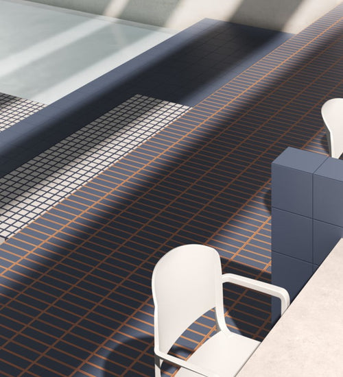 Vloertegel Quintessenza Oltre 3 Cotto.Blu 18,6x18,6 cm