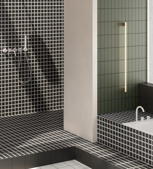 Vloertegel Quintessenza Oltre Base Nero18,6x18,6 cm