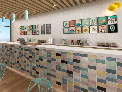 Wandtegel Cevica Pastels Limon 7,5x15 cm