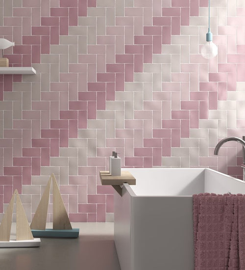 Wandtegel Cevica Pastels Rosa 7,5x15 cm