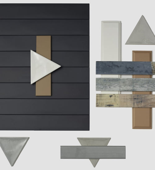 Wandtegel Quintessenza Pigmento Nero Matt  6x37 cm