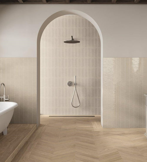 Wandtegel Carmen Pim Cream 10x30 cm